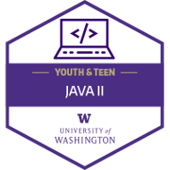 University of Washington Youth & Teen Java II badge